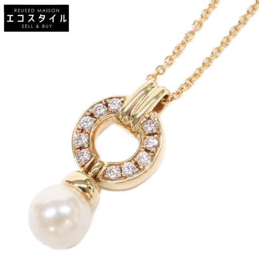 TIFFANY&Co. ティファニー 仕上げ済み 750 6.3㎜ ドアノック パール 10Pダイヤモンド ネックレス