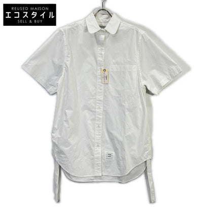 THOM BROWNE トムブラウン ホワイト ヘビーポプリン スーパサイズ ミニシャツワンピース ワンピース
