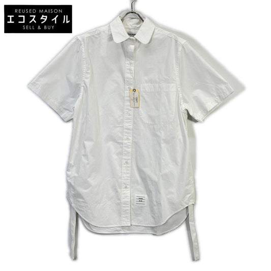 THOM BROWNE トムブラウン ホワイト ヘビーポプリン スーパサイズ ミニシャツワンピース ワンピース
