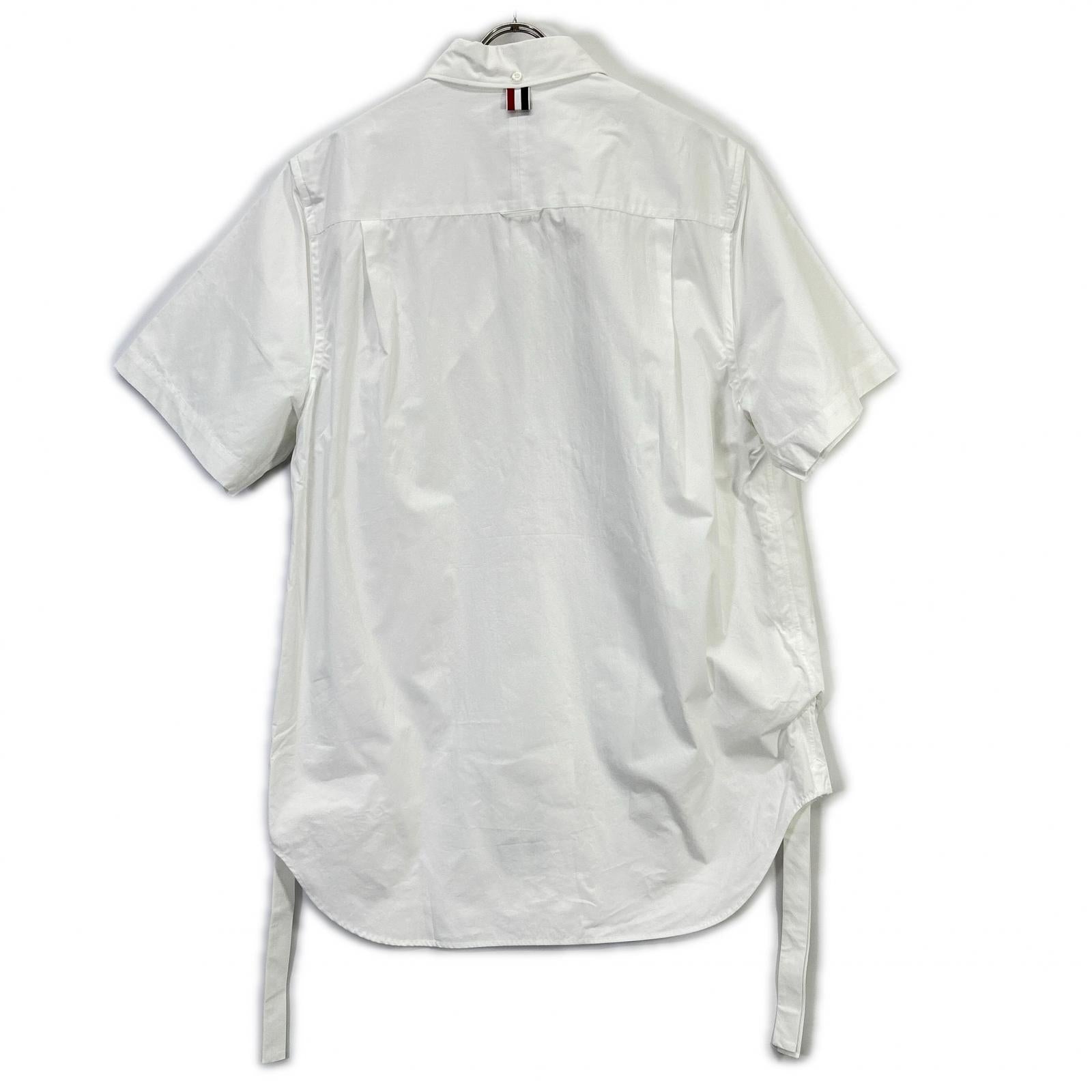 THOM BROWNE トムブラウン ホワイト ヘビーポプリン スーパサイズ ミニシャツワンピース ワンピース
