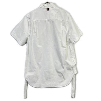 THOM BROWNE トムブラウン ホワイト ヘビーポプリン スーパサイズ ミニシャツワンピース ワンピース