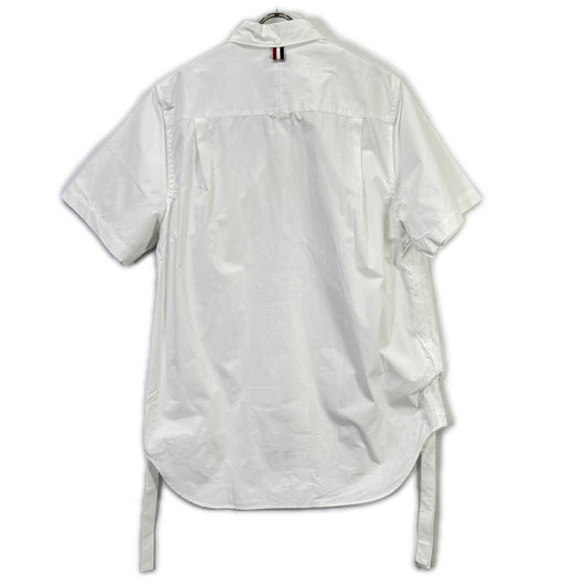 THOM BROWNE トムブラウン ホワイト ヘビーポプリン スーパサイズ ミニシャツワンピース ワンピース