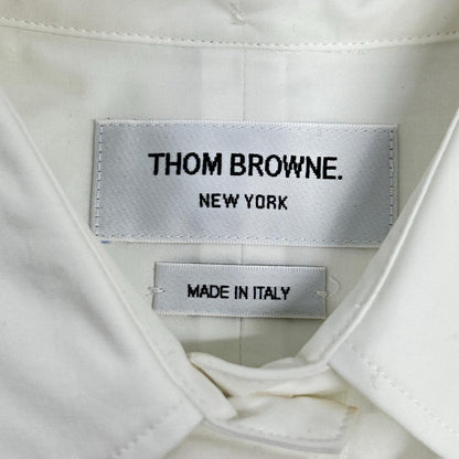 THOM BROWNE White Heavy Poplin Supersize Mini Shirt Dress