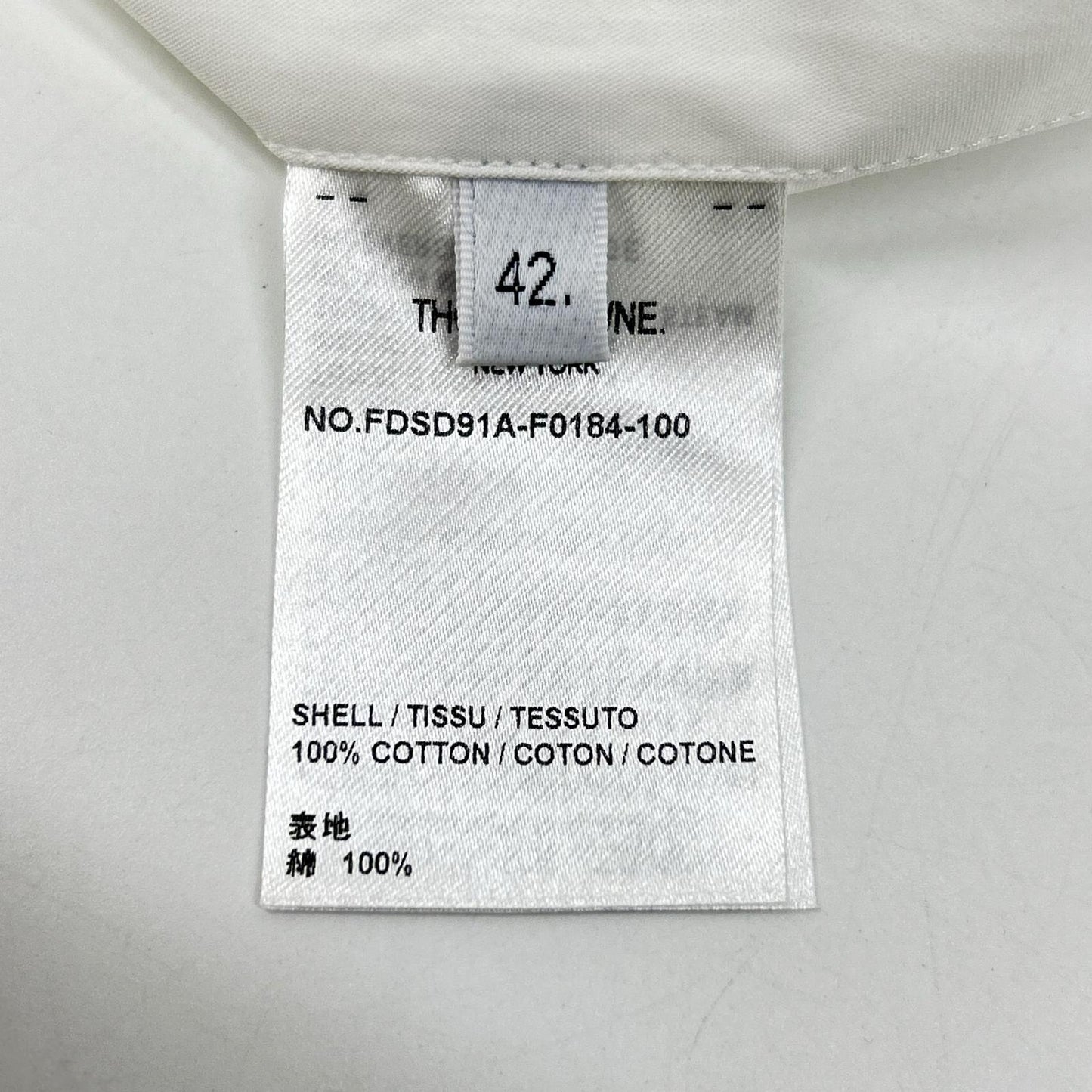 THOM BROWNE White Heavy Poplin Supersize Mini Shirt Dress