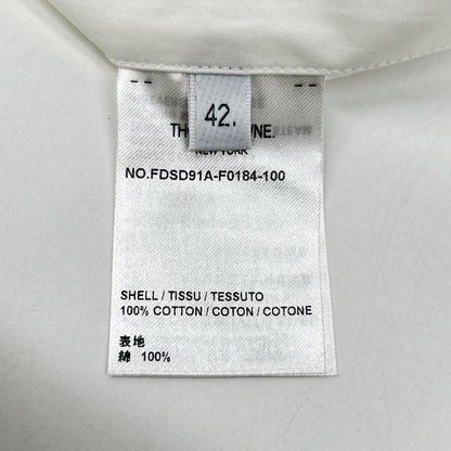 THOM BROWNE White Heavy Poplin Supersize Mini Shirt Dress