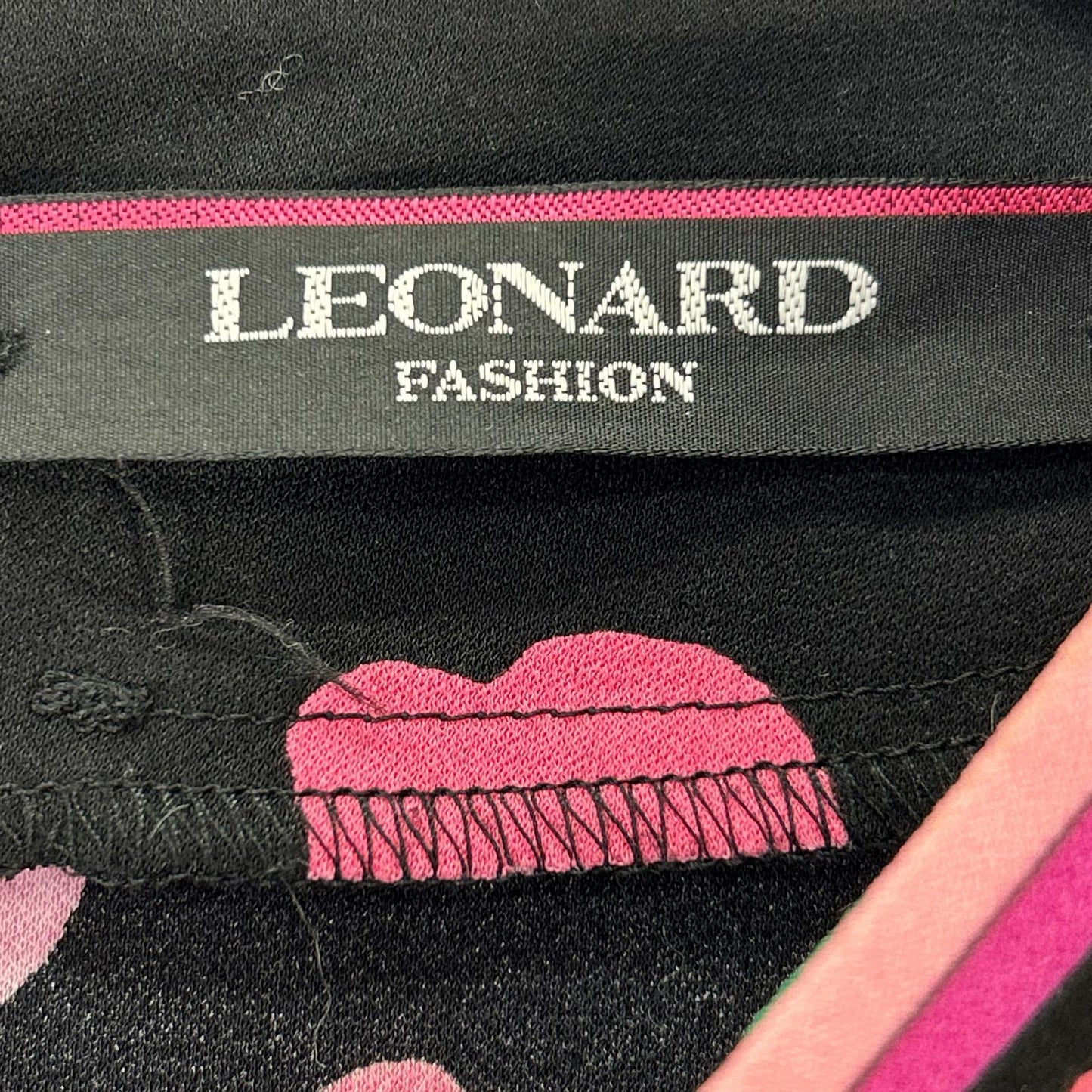 LEONARD レオナール 0150206 ブラック 花柄 総柄長袖ワンピース ワンピース