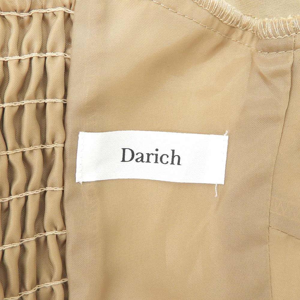 Darich ダーリッチ 美品 ボリュームフレアトリンチワンピース レディース ベージュ Free-S 112224032 ワンピース