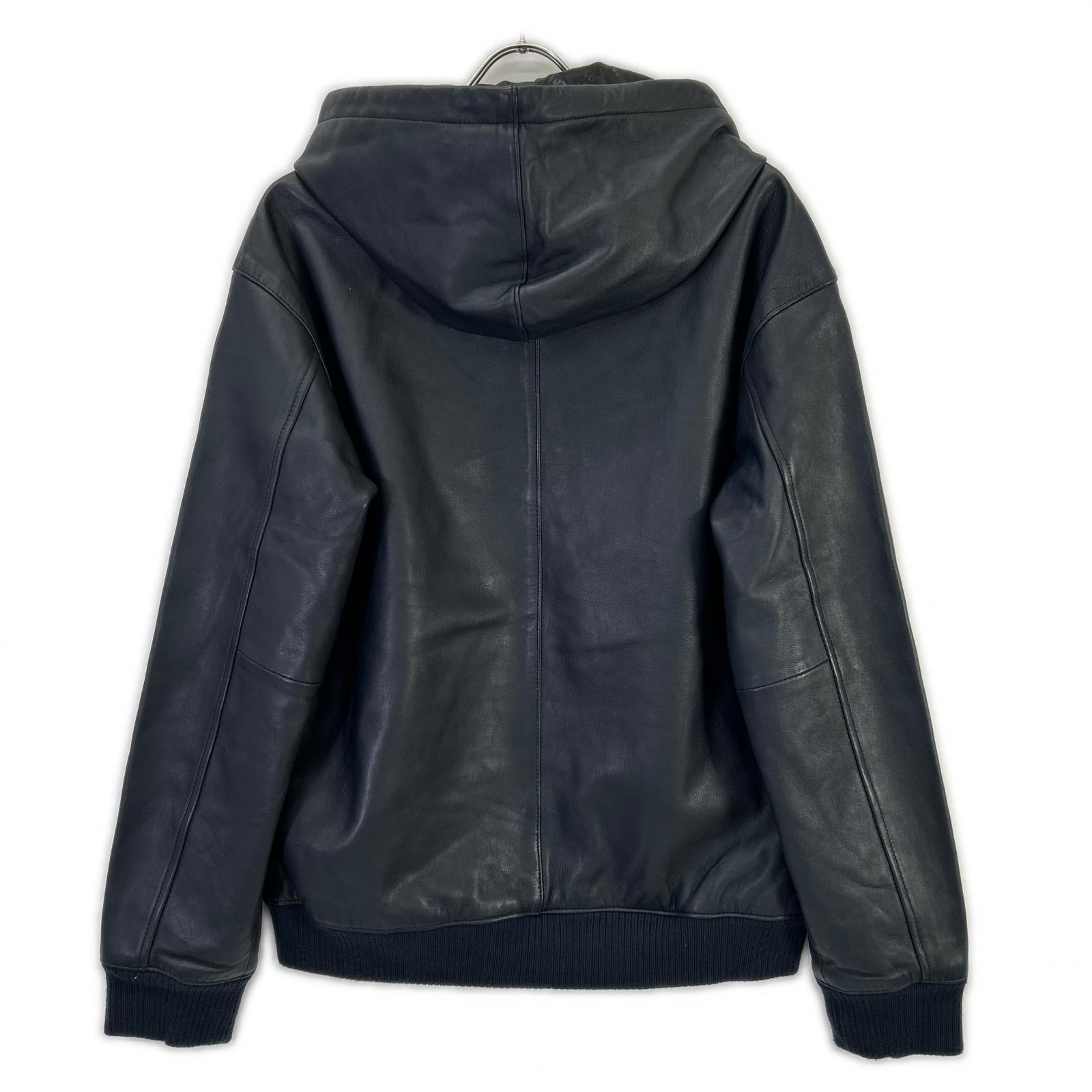 schott レザーパーカー SCHOTT ショット 3111054 ネイビー レザー パーカー トップス – style