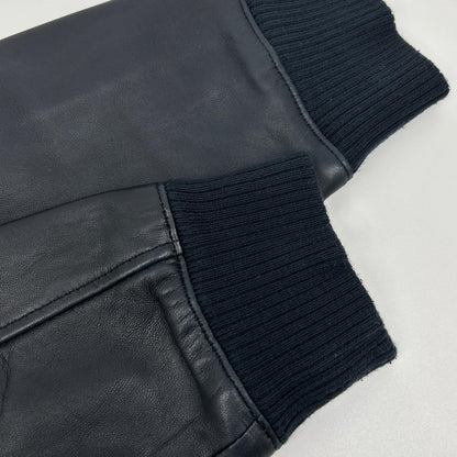 SCHOTT ショット 3111054 ネイビー レザー パーカー トップス