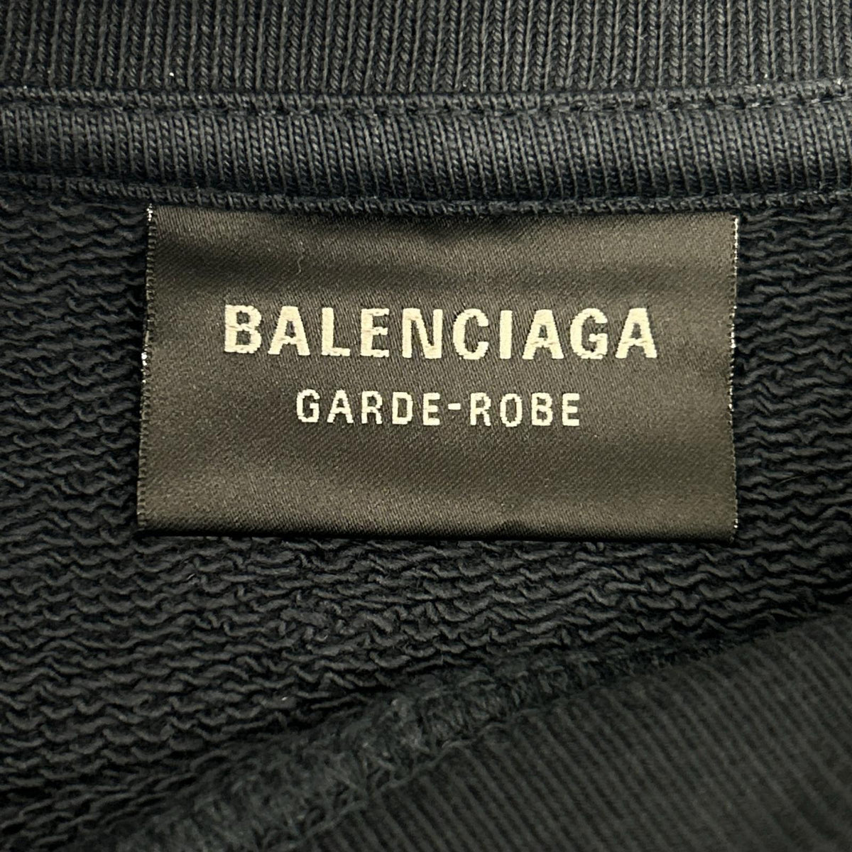 BALENCIAGA バレンシアガ 773282 ブラック GARDE-ROBE スウェット トップス