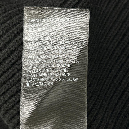 BALENCIAGA バレンシアガ 812125 ブラック コットン ウール ストレッチ クルーネック ニット トップス