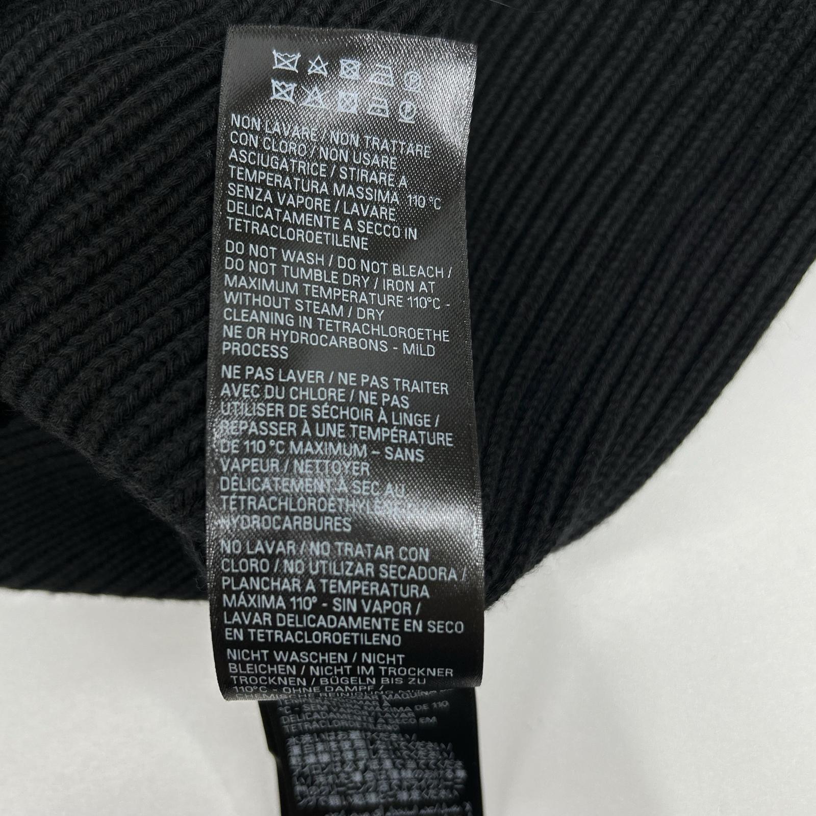 BALENCIAGA バレンシアガ 812125 ブラック コットン ウール ストレッチ クルーネック ニット トップス