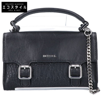 DIESEL ディーゼル ブラック レザー チェーンショルダーウォレット 長財布（小銭入れあり）