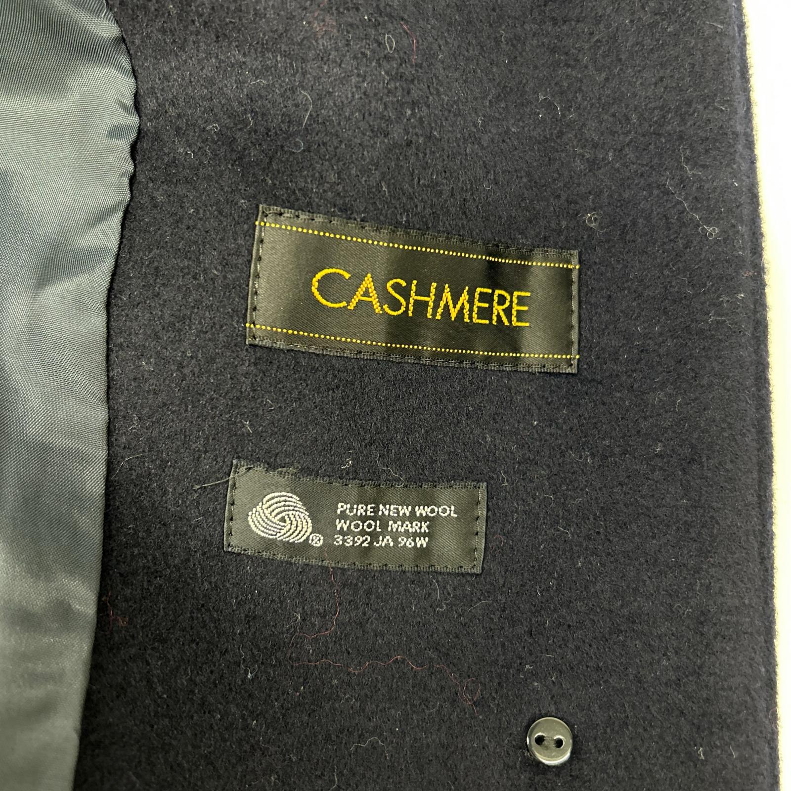 Calvin Klein カルバンクライン ネイビー カシミヤ混 ステンカラーロングコート コート