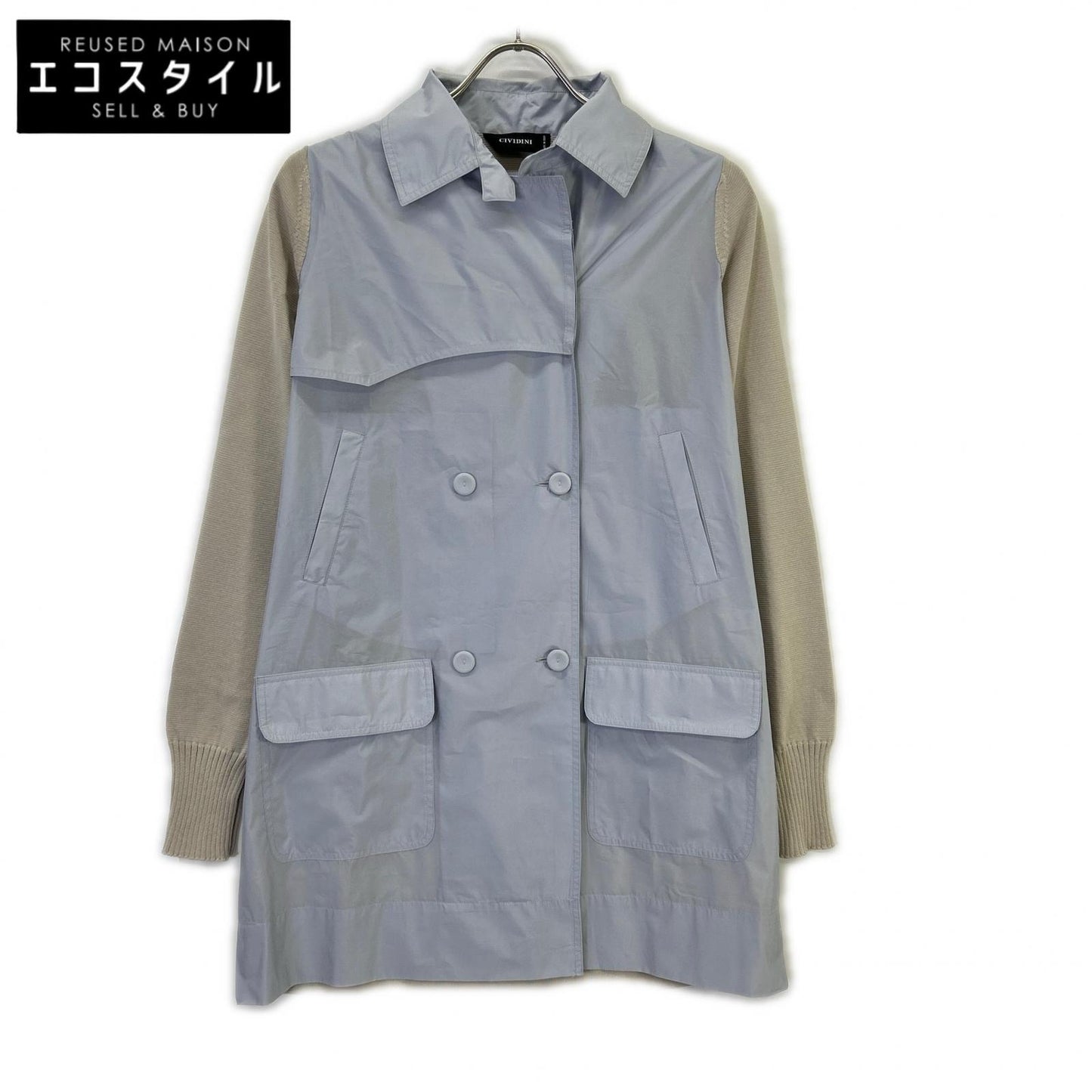 CIVIDINI CIVIDINI 浅蓝色针织拼接风衣 外套
