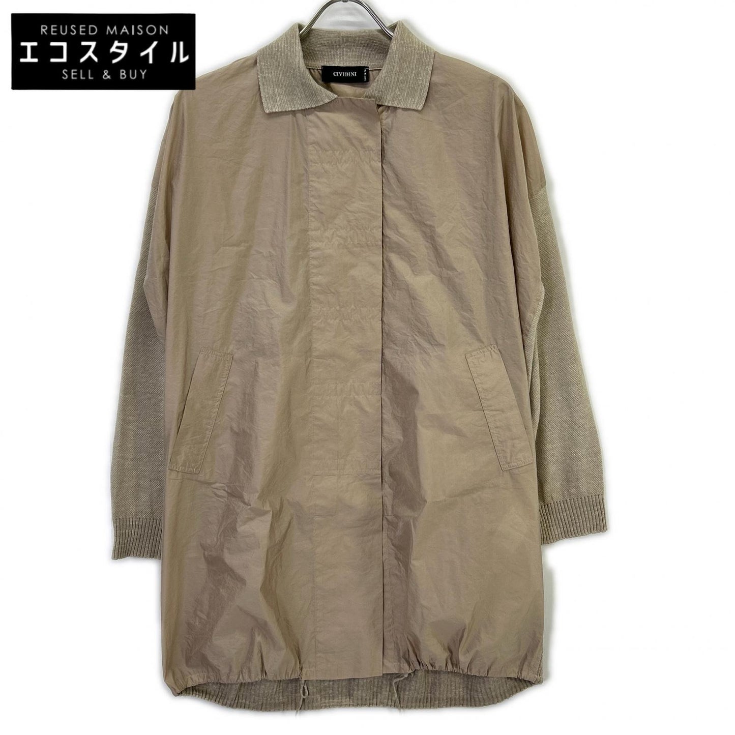 CIVIDINI Cividini 米色针织拼接风衣 外套