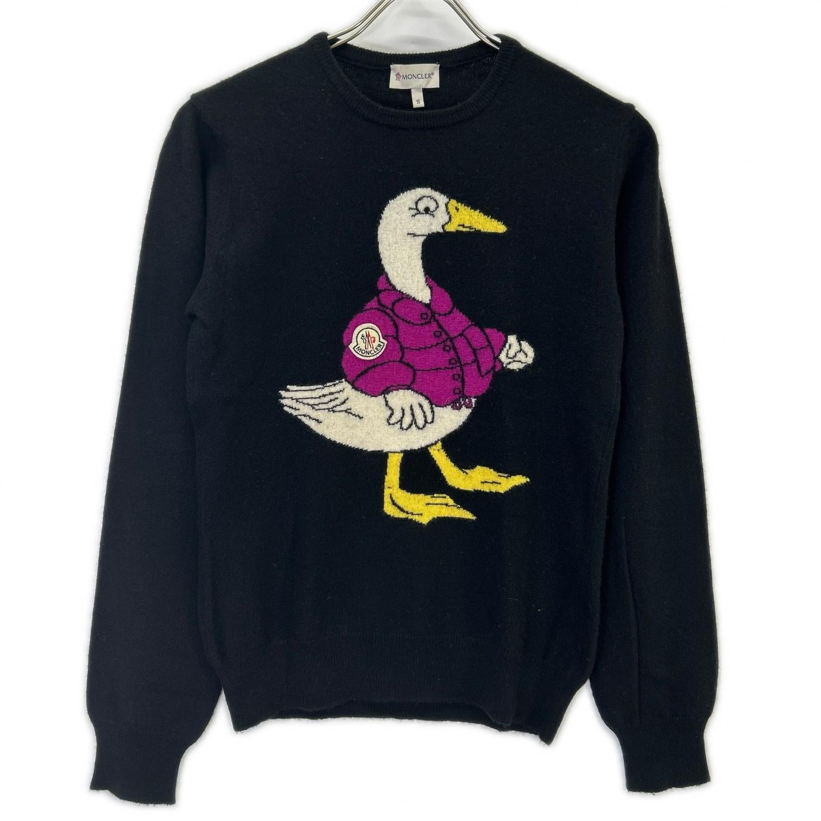 MONCLER モンクレール ブラック カシミヤ混 クルーネックニット トップス
