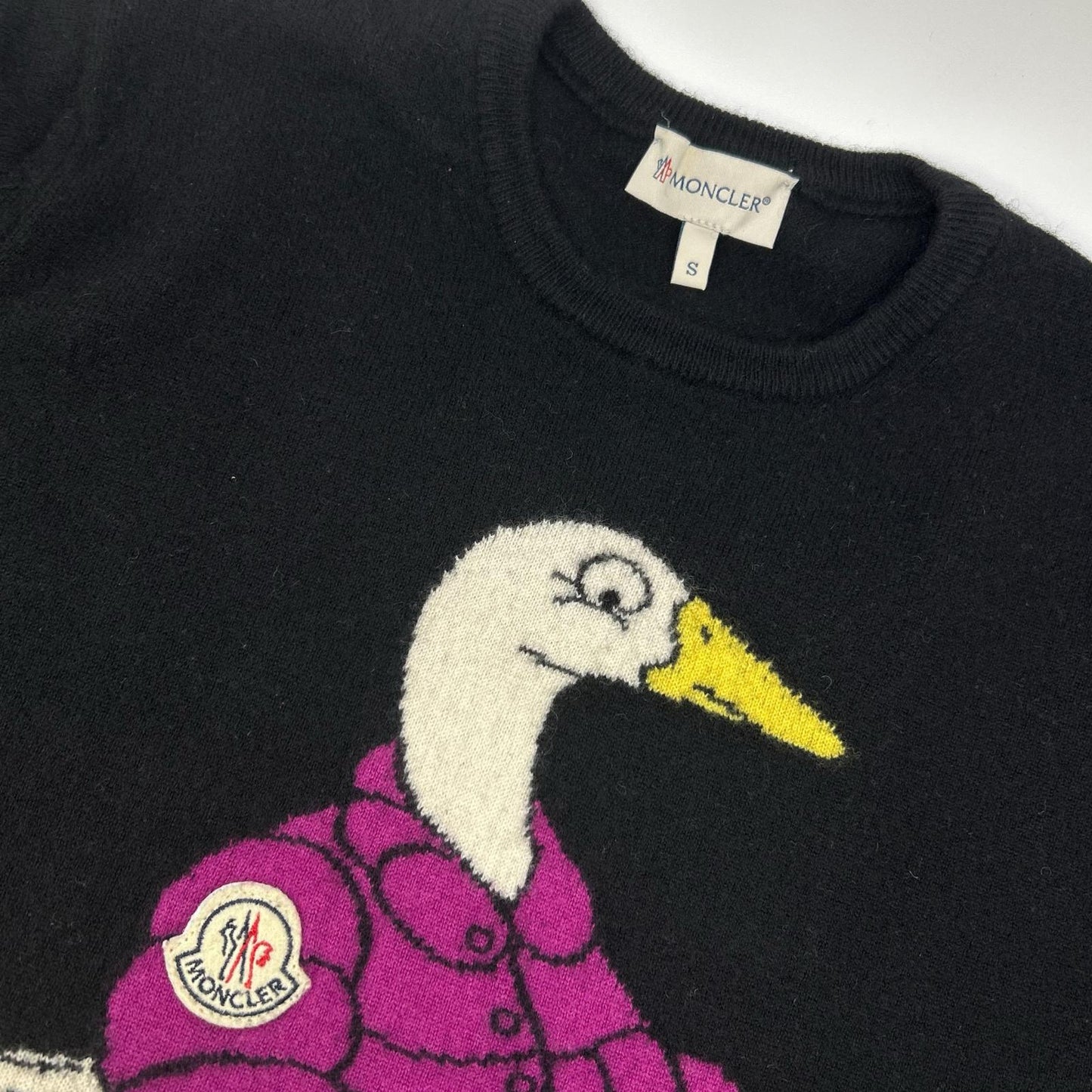 MONCLER モンクレール ブラック カシミヤ混 クルーネックニット トップス