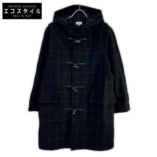 PaulSmith ポールスミス ブラック ウインドーペーン ウール ダッフルコート コート