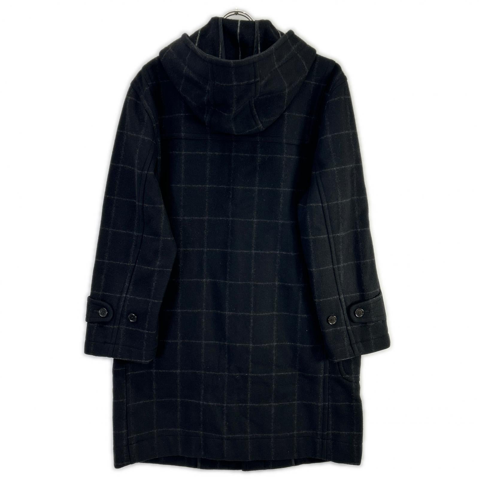PaulSmith ポールスミス ブラック ウインドーペーン ウール ダッフルコート コート