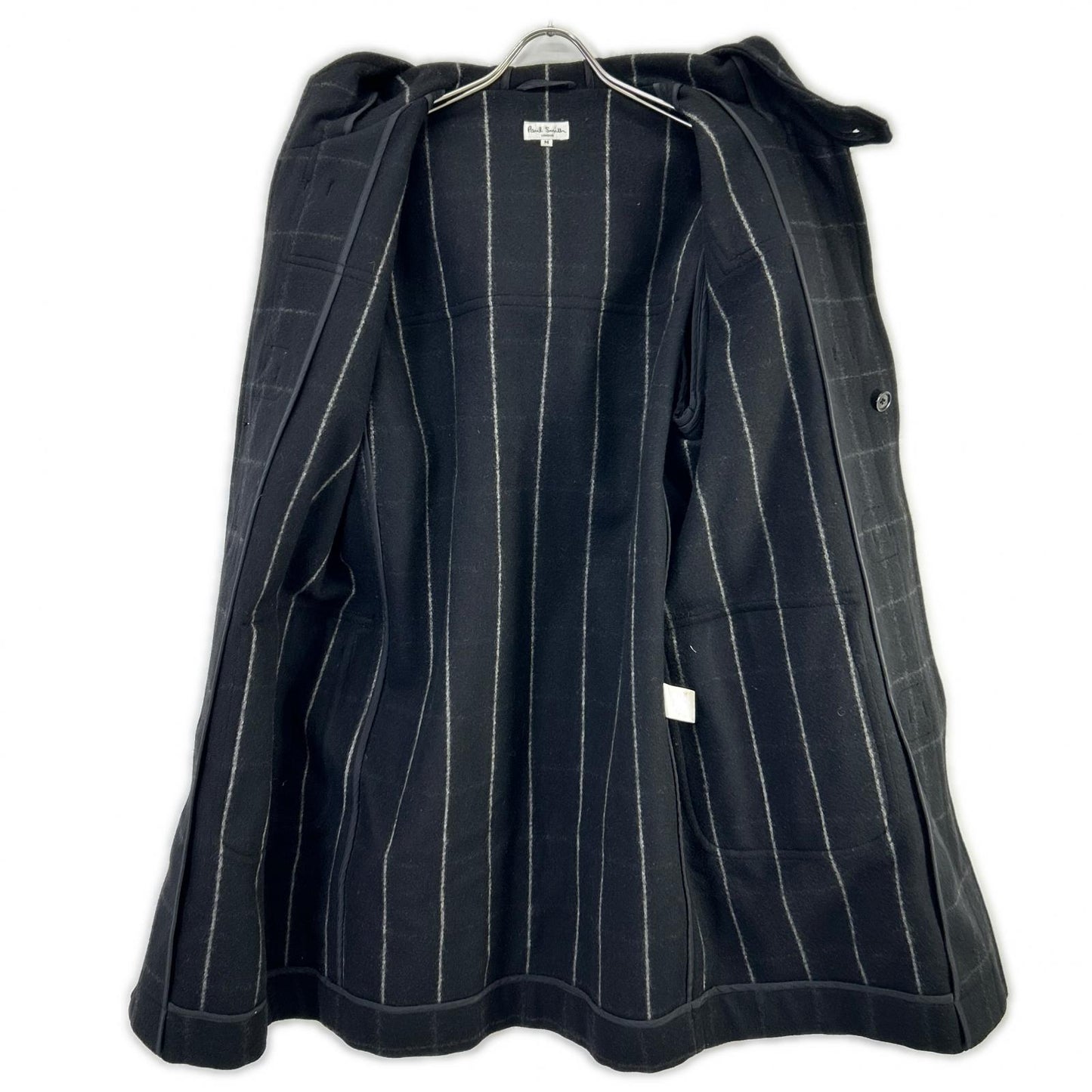 PaulSmith ポールスミス ブラック ウインドーペーン ウール ダッフルコート コート