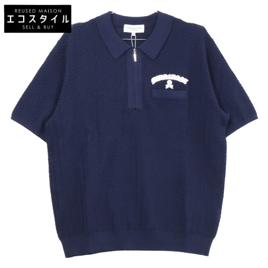 MARK&LONA マークアンドロナ 【新品同様】MLM-6A-AB07 Sovereign Geometric Knit Polo ニット 半袖ポロシャツ トップス
