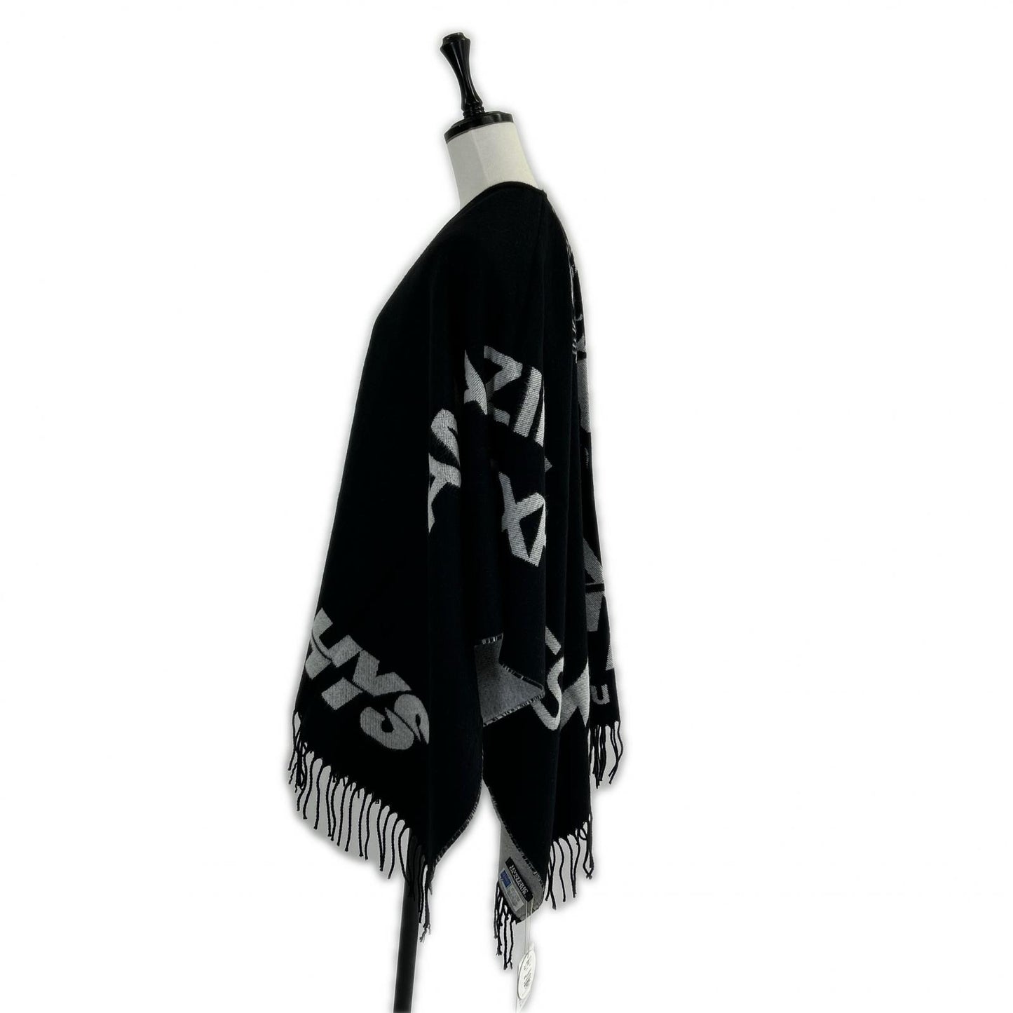 HYSTERIC GLAMOUR ヒステリックグラマー 02203QC02996 ブラック ロゴ ポンチョ ポンチョ ケープ