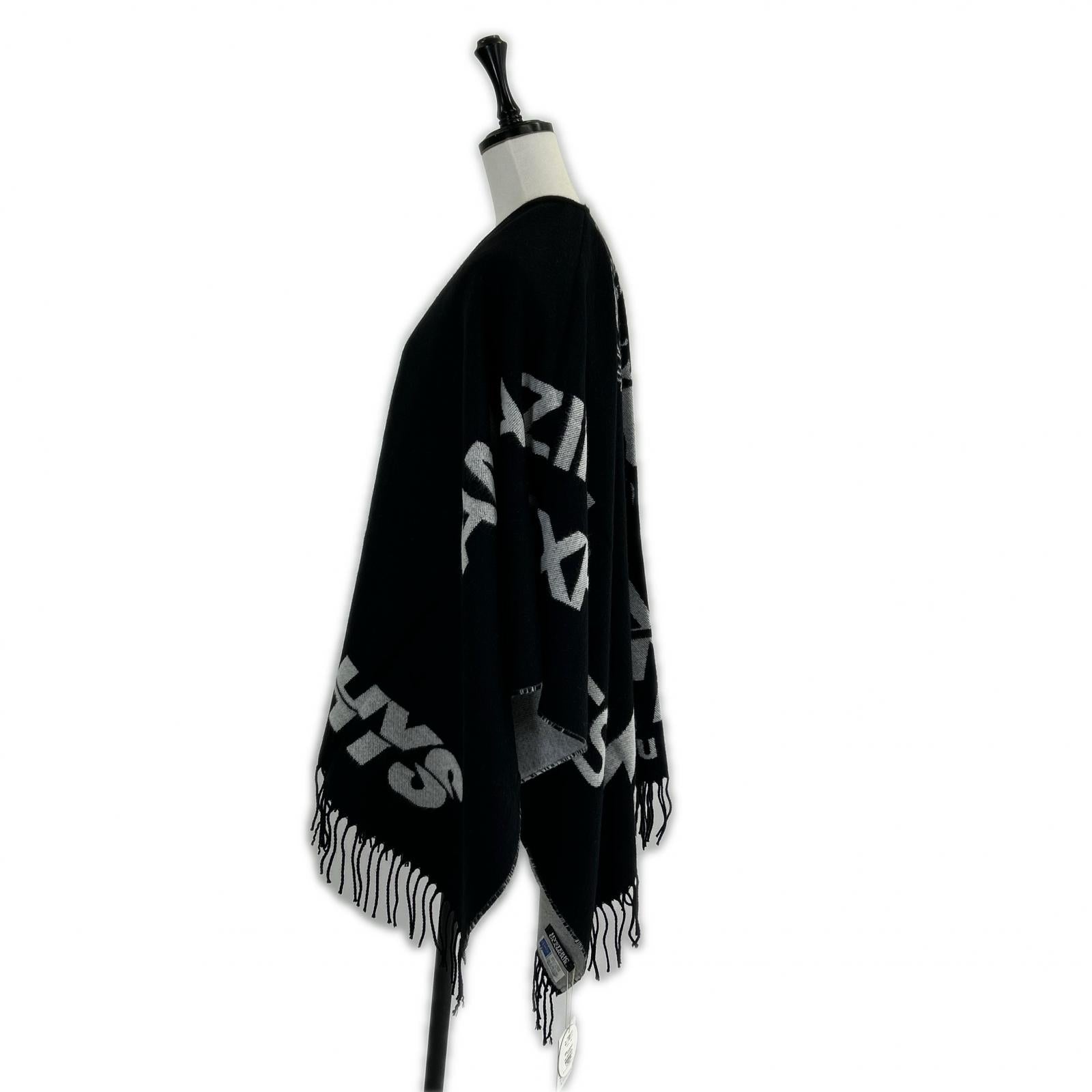 HYSTERIC GLAMOUR ヒステリックグラマー 02203QC02996 ブラック ロゴ ポンチョ ポンチョ ケープ