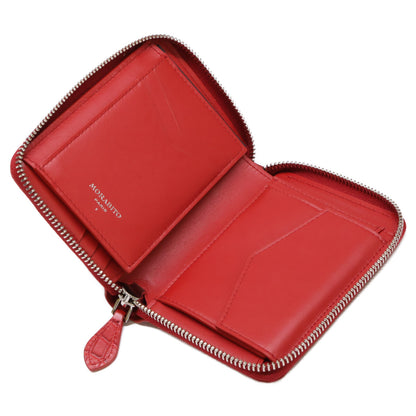 MORABITO like new SL1002MT-80 matte alligator round-zip wallet, bifold wallet with coin purse