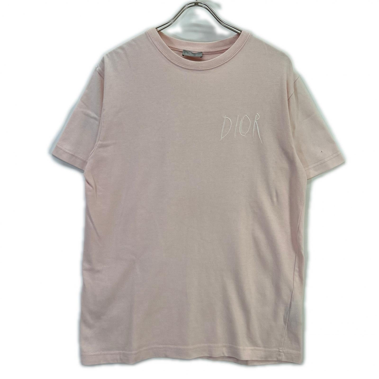 DIOR ディオール ×レイモンドペティボン 943J602E0554 ピンク パリスエンブロイダリー 半袖Tシャツ トップス