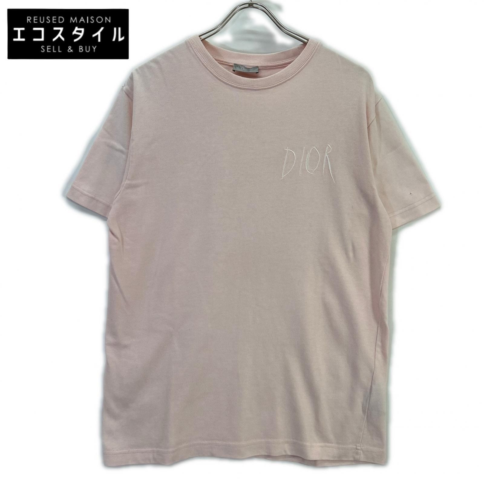 DIOR ディオール ×レイモンドペティボン 943J602E0554 ピンク パリスエンブロイダリー 半袖Tシャツ トップス