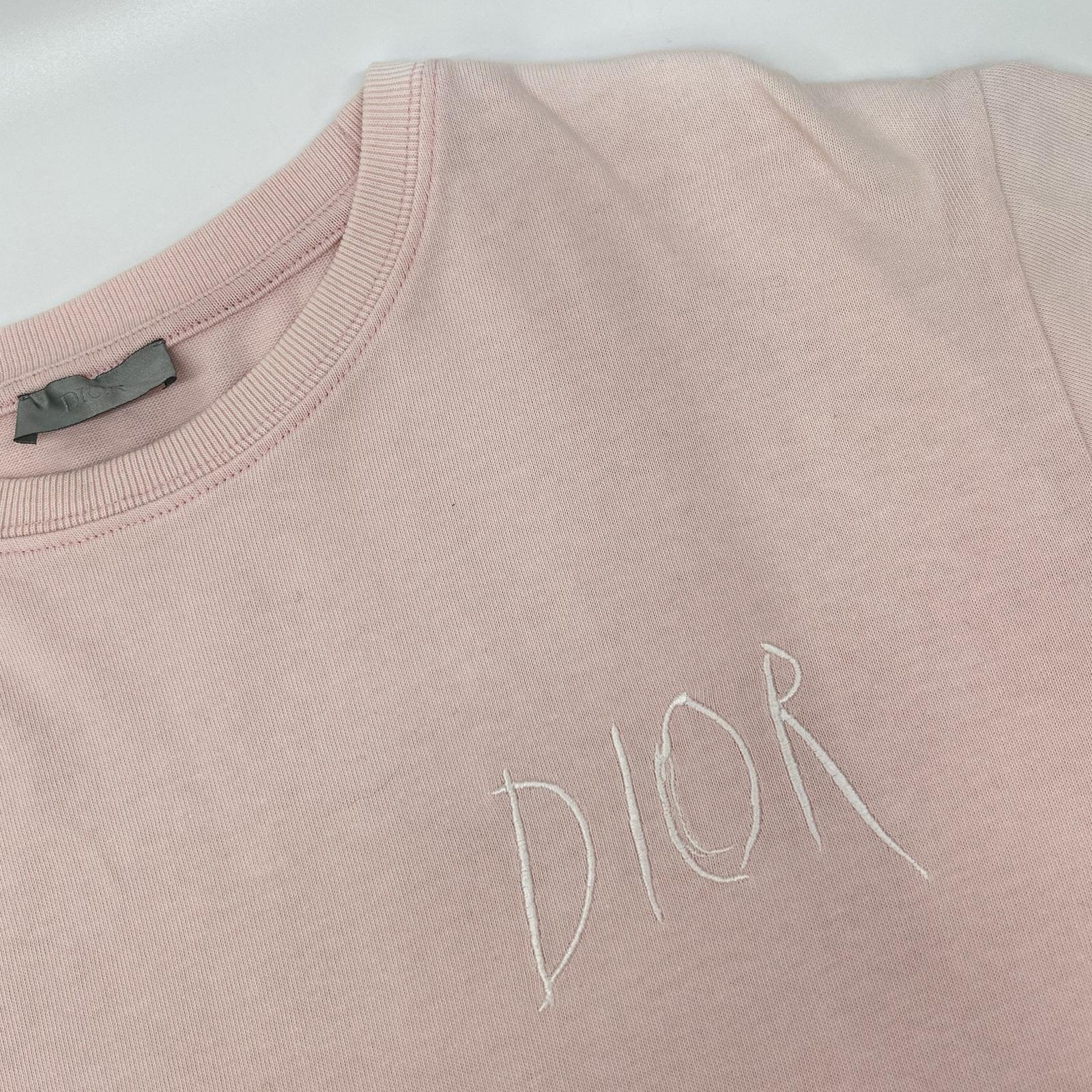 DIOR ディオール ×レイモンドペティボン 943J602E0554 ピンク パリスエンブロイダリー 半袖Tシャツ トップス