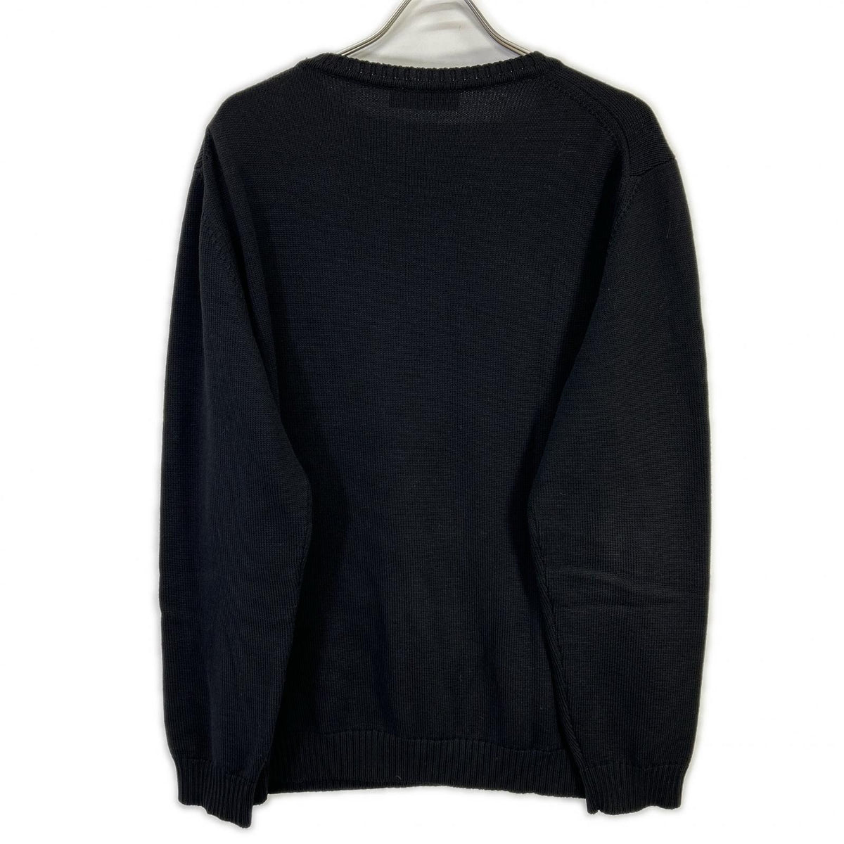 FENDI FZY020 black patch crew-neck knit top