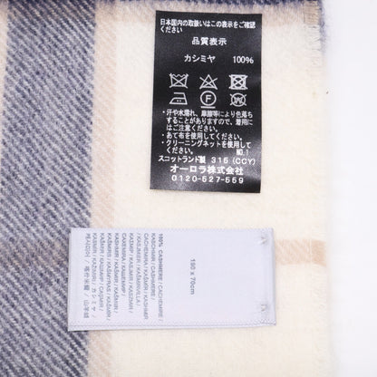 Johnstons ジョンストンズ 【新品同様】タータンチェック カシミヤ フリンジ ストール