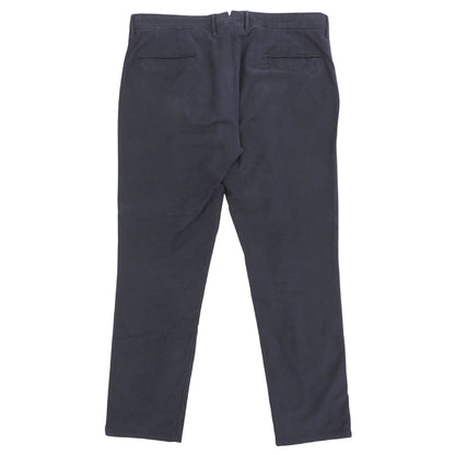INCOTEX Garment-dyed cotton stretch jacquard slim tapered pants, men's, navy, 40