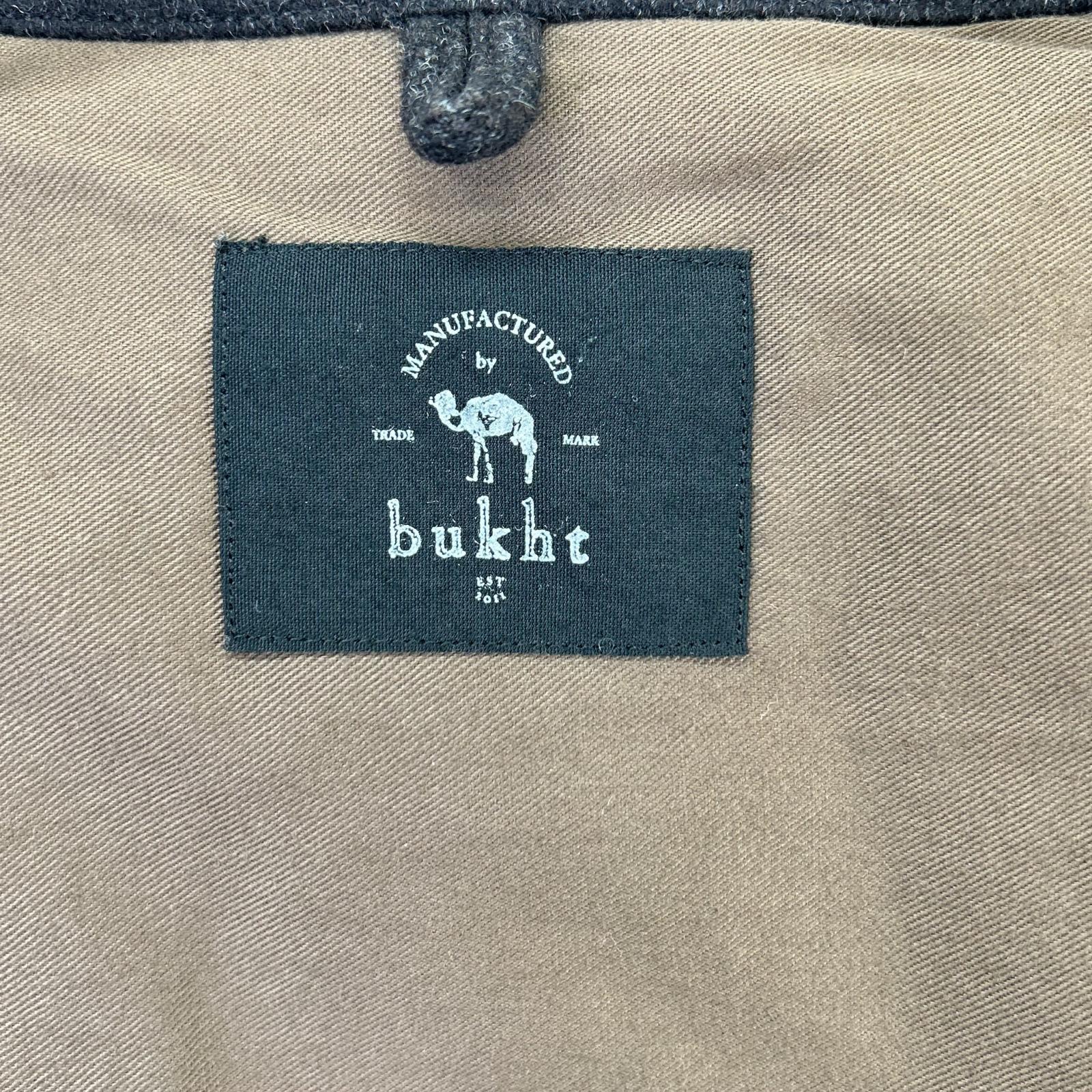 bukht ブフト B-66508 ブラック ウール×カシミヤ ノーカラージャケット ジャケット