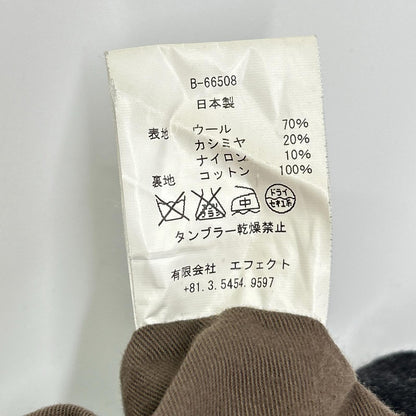 bukht ブフト B-66508 ブラック ウール×カシミヤ ノーカラージャケット ジャケット