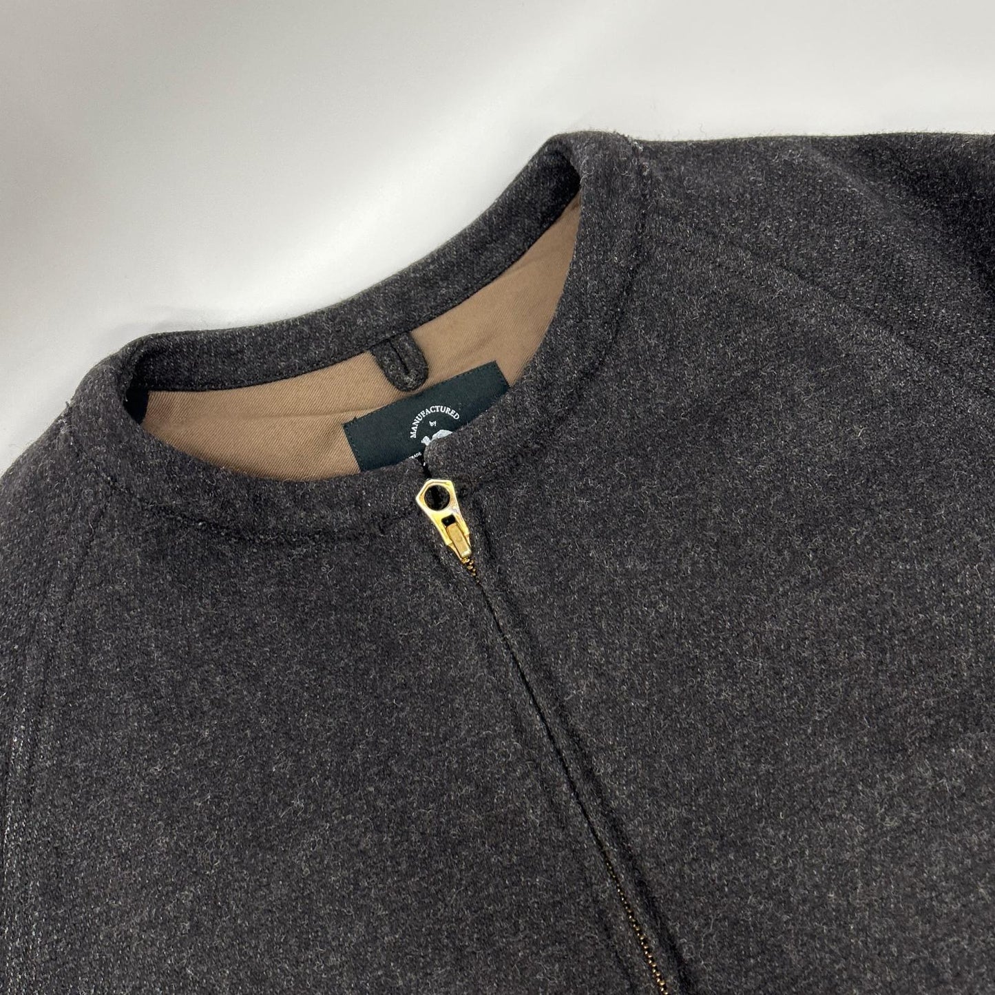 bukht ブフト B-66508 ブラック ウール×カシミヤ ノーカラージャケット ジャケット