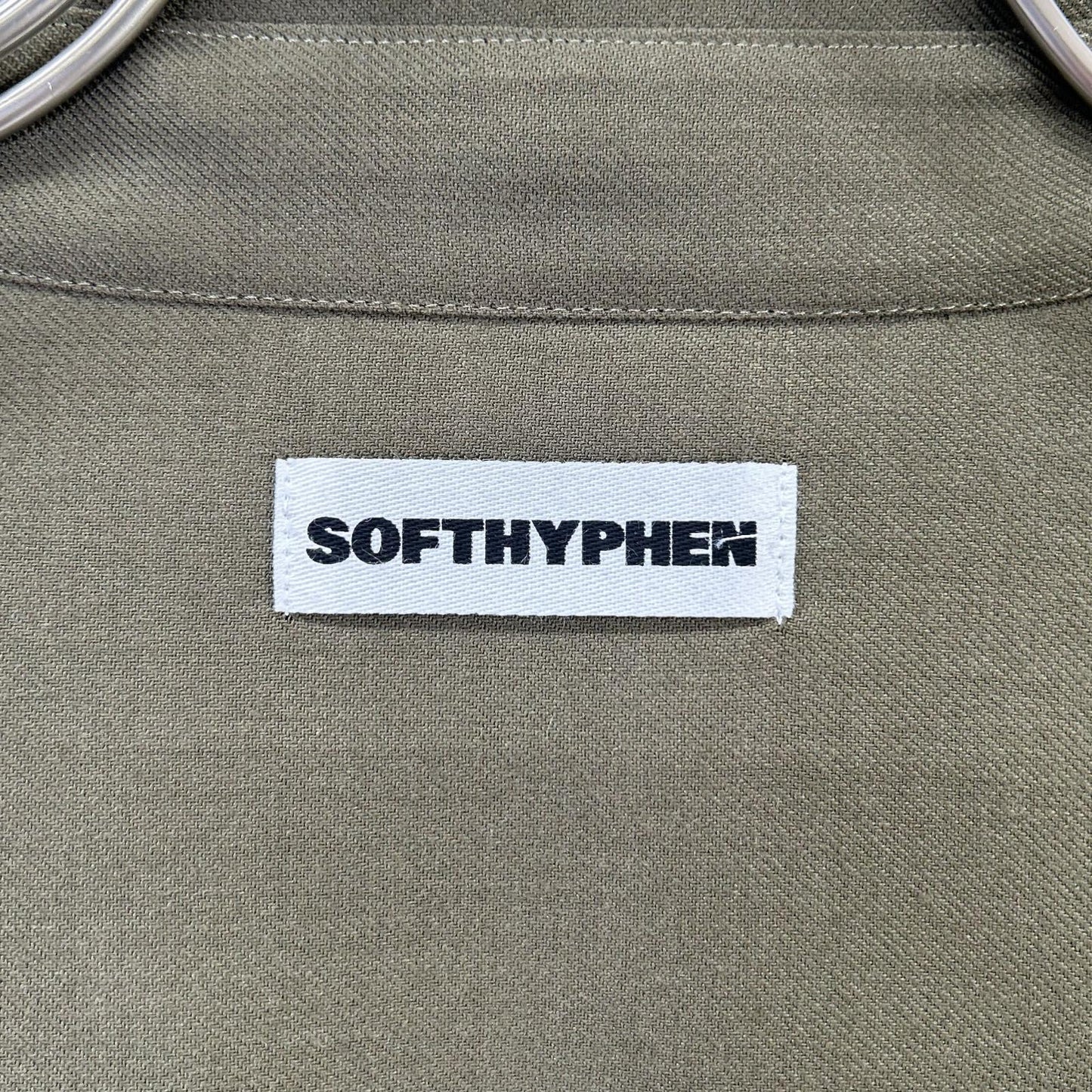 SOFTHYPHEN ソフトハイフン MGMFB232251 オリーブ ウール混 長袖シャツ トップス