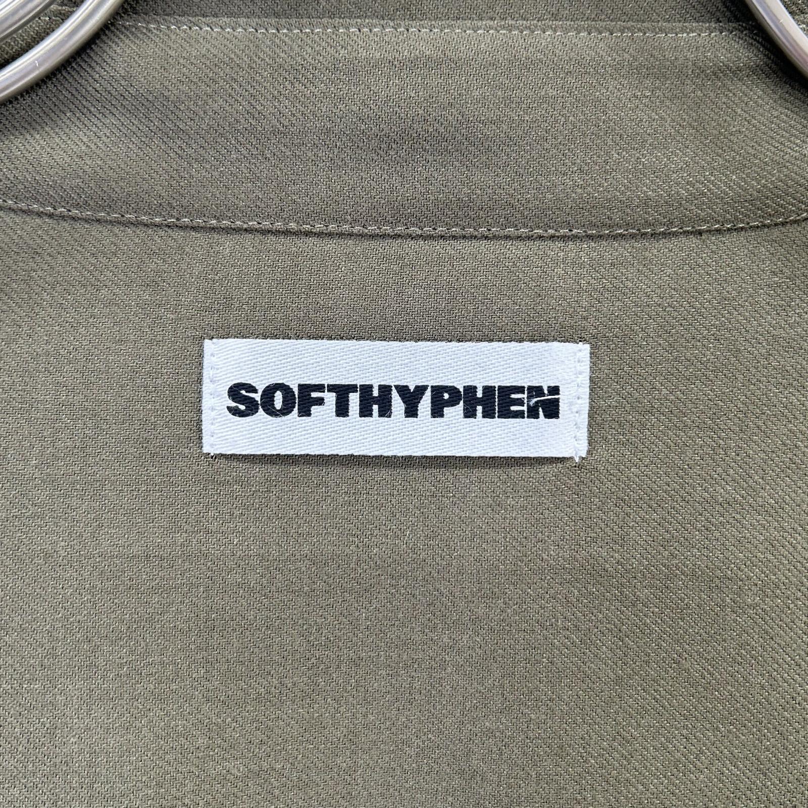 SOFTHYPHEN ソフトハイフン MGMFB232251 オリーブ ウール混 長袖シャツ トップス