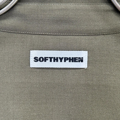 SOFTHYPHEN ソフトハイフン MGMFB232251 オリーブ ウール混 長袖シャツ トップス