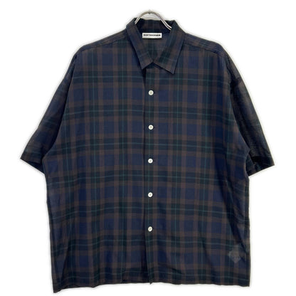 【SALE】 SOFTHYPHEN ソフトハイフン MGMFB241210 ブラウン系 チェック シアー半袖シャツ トップス