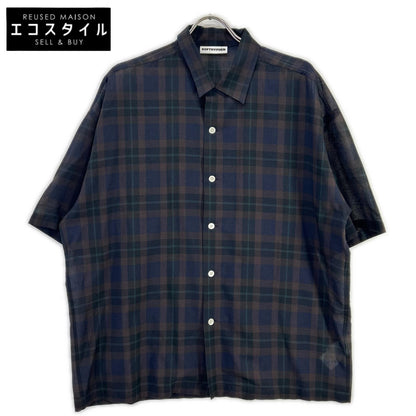 【SALE】 SOFTHYPHEN ソフトハイフン MGMFB241210 ブラウン系 チェック シアー半袖シャツ トップス