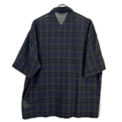 【SALE】 SOFTHYPHEN ソフトハイフン MGMFB241210 ブラウン系 チェック シアー半袖シャツ トップス