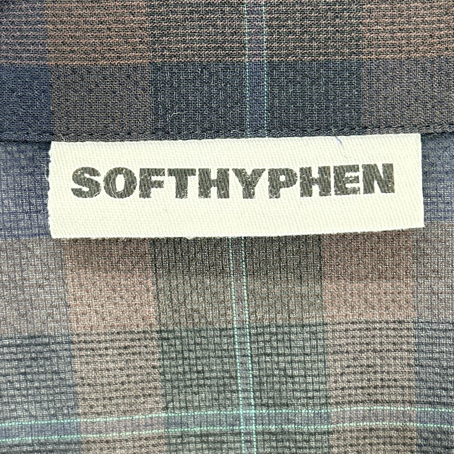 【SALE】 SOFTHYPHEN ソフトハイフン MGMFB241210 ブラウン系 チェック シアー半袖シャツ トップス