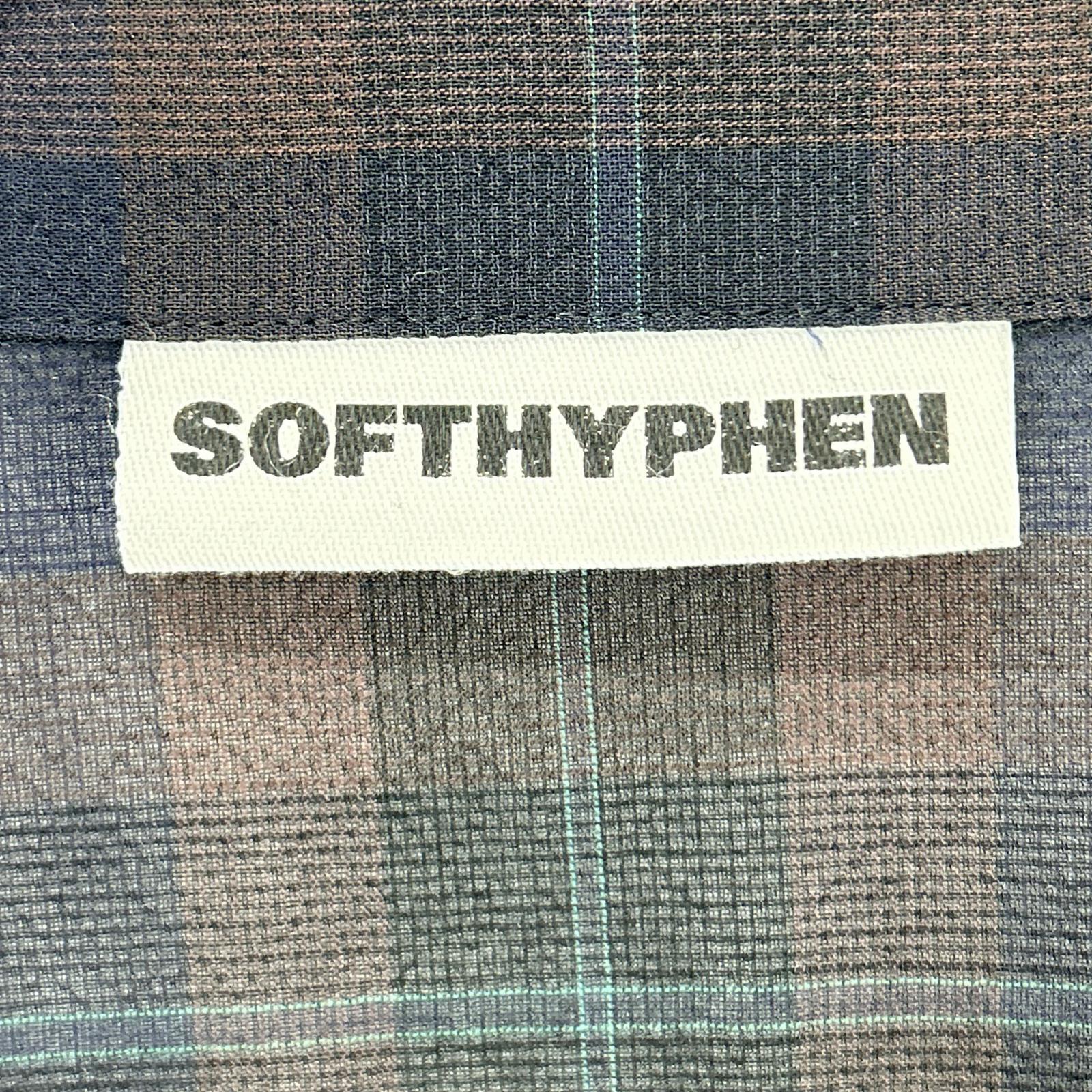 【SALE】 SOFTHYPHEN ソフトハイフン MGMFB241210 ブラウン系 チェック シアー半袖シャツ トップス