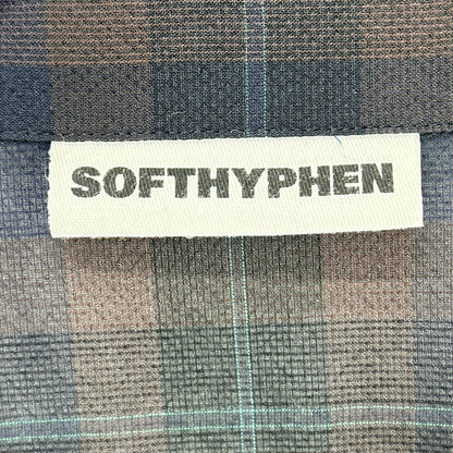 【SALE】 SOFTHYPHEN ソフトハイフン MGMFB241210 ブラウン系 チェック シアー半袖シャツ トップス