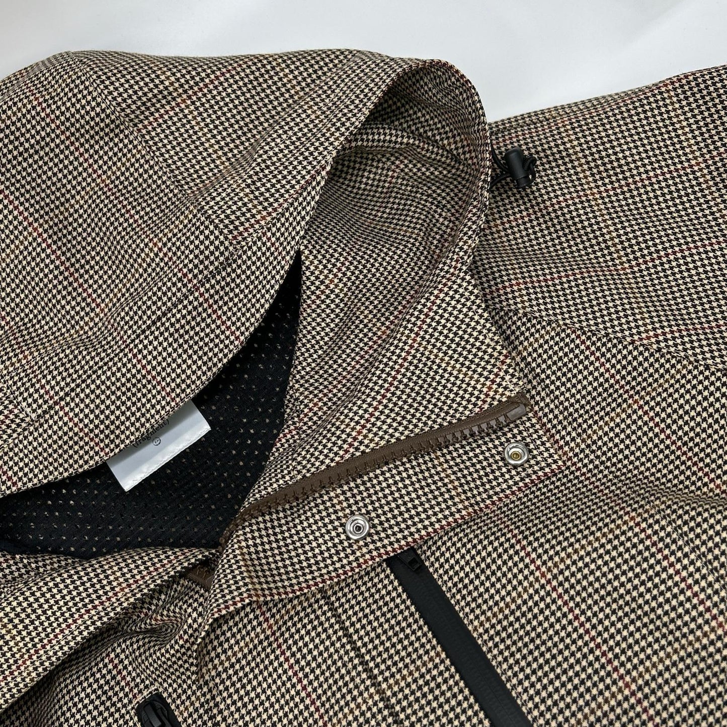 MR.GENTLEMAN Mr. Gentleman × fragment brown houndstooth mountain parka jacket