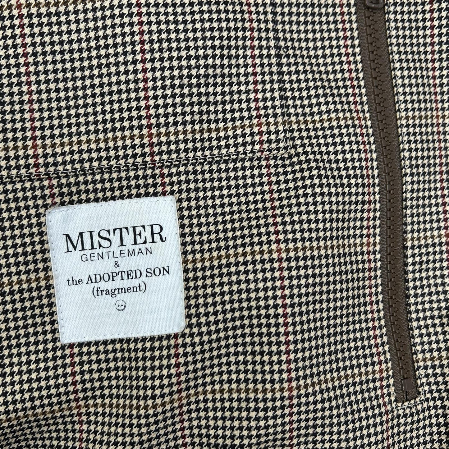 MR.GENTLEMAN Mr. Gentleman × fragment brown houndstooth mountain parka jacket