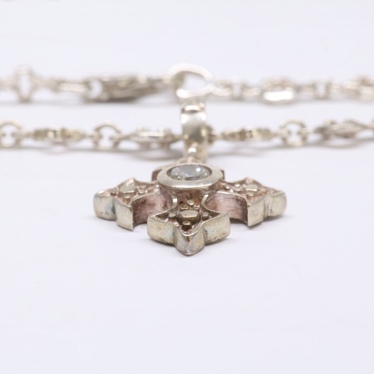LoreeRodkin ローリーロドキン 925 LARGE FANCY CROSS ファンシー クロス ペンダント・MIXED GOTHIC LINK CHAIN ゴシック リンク チェーン ネックレス
